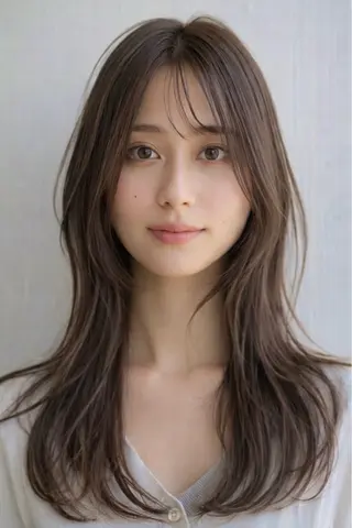 ロング 1%【横浜】 髪質改善&ケアカラーのヘアスタイル