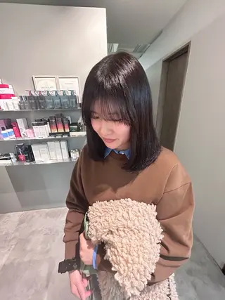 セミロング po_no（ポノ）所属・やの ゆきなのヘアスタイル