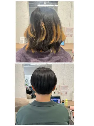 ショート カラー 🍓艶髪/艶カラー ハイトーン/しんたにのヘアスタイル