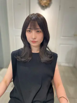 ミディアム 梅田縮毛矯正◻︎髪質 改善◻︎細見　了眞のヘアスタイル