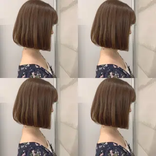 ミディアム 透明感/オリーブ/ グレージュ/YUKAのヘアスタイル