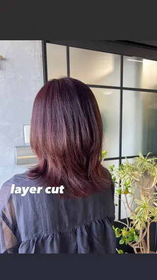 ミディアム ヤマダレナ/個室/ 透明感艶カラー😽✨のヘアスタイル