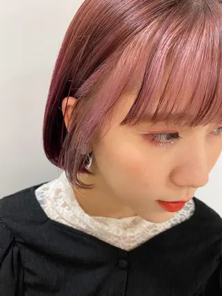 ミディアム カラー 暖色専門美容師🎀 お客様満足度◎のヘアスタイル