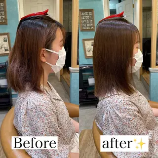 ミディアム パーマ 🫒オリーブカラー/ みづき/パーマ🤍のヘアスタイル