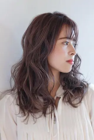 セミロング カラー パーマ ミニモ限定メニュー 公開中ラシェンテのヘアスタイル