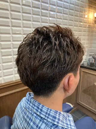 ショート メンズ ルピナス中田店長 山口大地のヘアスタイル