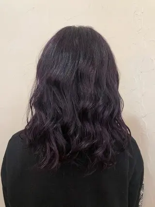 セミロング カラー 久力琴音''透明感 カラー''アレンジのヘアスタイル