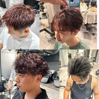 ミディアム パーマ ヘアアレンジ メンズ NEXT NEO所属・メンズヘア静岡 ✂︎Ryuheiのヘアスタイル