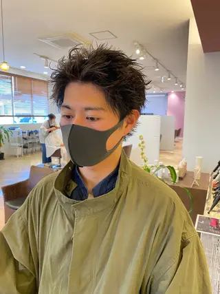 ショート カラー メンズ 宮内大輔 /髪質改善/艶カラーのヘアスタイル