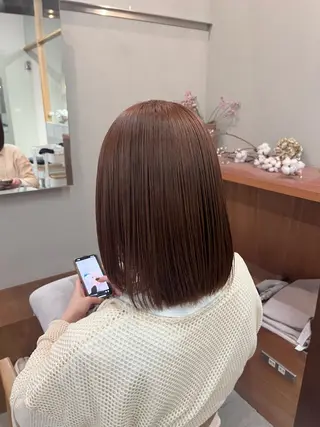 セミロング 暖色カラー／ ヘアセット🌛櫻井舞のヘアスタイル