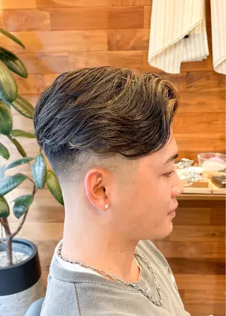 ショート パーマ メンズ DAD BARBERSHOP所属・三宮メンズカット ヨシイッキのヘアスタイル