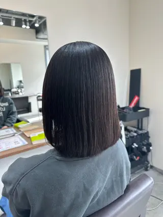 ショート 縮毛矯正+モテカラー 🎀✨MIHOのヘアスタイル