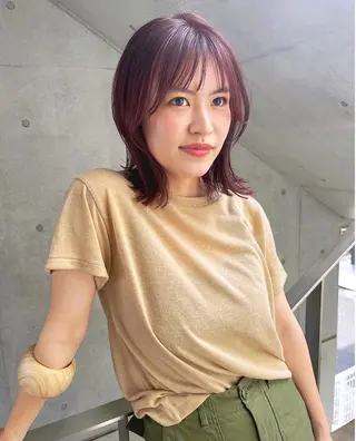 ミディアム カラー GO TODAY SHAiRE SALON表参道Polaris店所属・暖色カラー/ピンク カラー/HARUKAのヘアスタイル