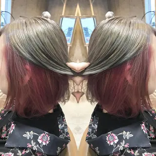 ミディアム カラー パーマ ヘアアレンジ メンズ キッズ ネイル マツエク・マツパ サロンドミルク 原宿のヘアスタイル