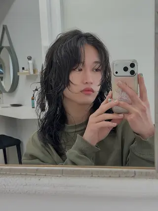 ロング パーマ palve/レイヤー /パーマ/熊谷翔のヘアスタイル