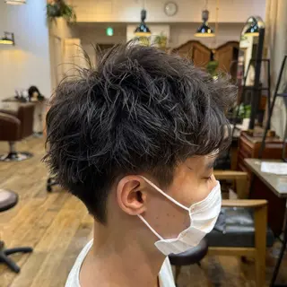 パーマ メンズ 🐋湊 ゆうき /ショートカット🫧のヘアスタイル