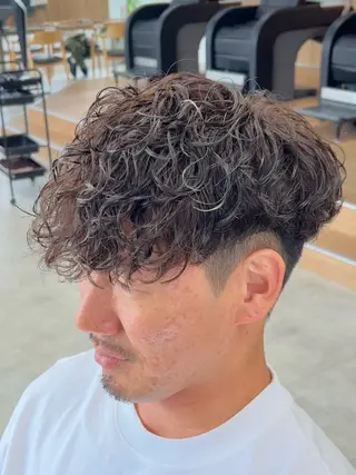 ショート カラー パーマ メンズ メンズパーマ/ 新潟駅/佐藤裕のヘアスタイル