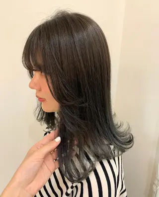 ミディアム カラー まろやか透明感カラー ♡MANAのヘアスタイル