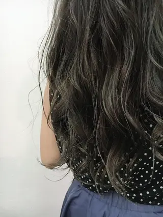 ロング カラー パーマ ヘアアレンジ メンズ キッズ マツエク・マツパ Luela堅田所属・田中 裕士のヘアスタイル