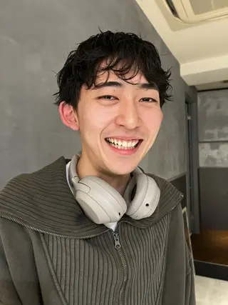 パーマ メンズ 田中 里奈のヘアスタイル