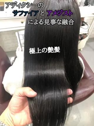 セミロング カラー Soleria /ソレリア所属・Soleria 田中慎一のヘアスタイル