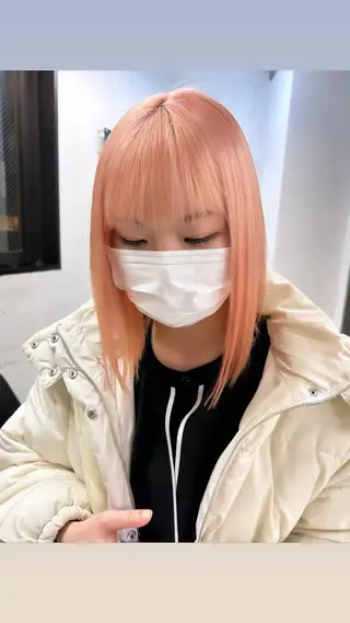 セミロング カラー 🧸艶々韓国ヘア 🧁mizunaのヘアスタイル