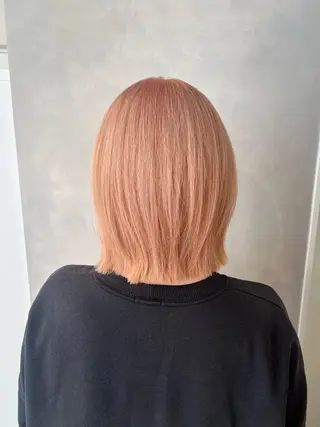 ミディアム 渋谷ハイトーン/ デザインカラー阿部のヘアスタイル