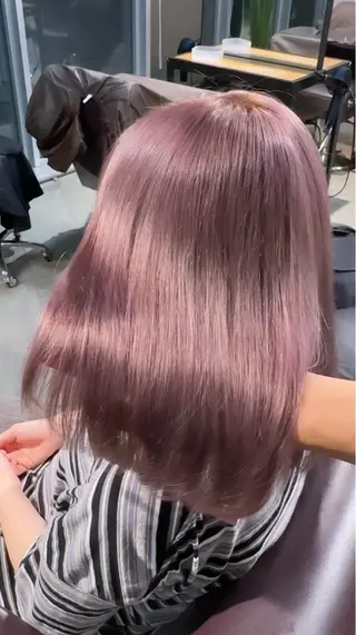 ロング カラー パーマ ヘアアレンジ メンズ ブリーチカラー🤍 颯馬🐈‍⬛のヘアスタイル