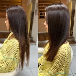 ロング パーマ 髪質改善/縮毛矯正 /ブリーチ矯正/岡部のヘアスタイル