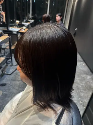 ミディアム 縮毛矯正/カラー みかみれんのヘアスタイル