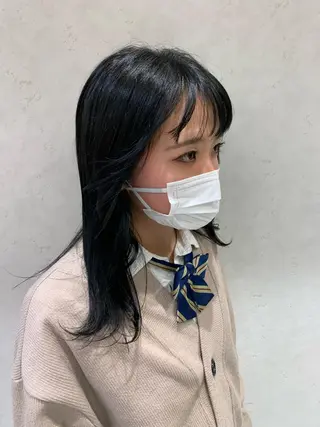 ミディアム カラー ヘアアレンジ ayumi🌈 インナーカラー🌈のヘアスタイル