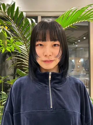 ミディアム カラー 🦖ミニボブ/ボブ /MOEKA🦕のヘアスタイル