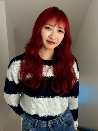 ロング ハイトーン/レイヤー nail 百咲💌のヘアスタイル