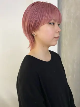 ショート カラー 森貴裕/ベージュ/ パーマ/オリーブのヘアスタイル