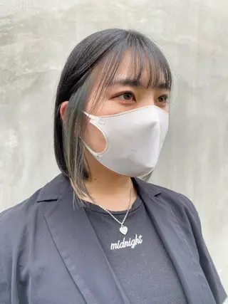 ミディアム カラー パーマ ヘアアレンジ メンズ キッズ ネイル マツエク・マツパ アイブロウ Uil所属・インナーカラー/ KANAのヘアスタイル