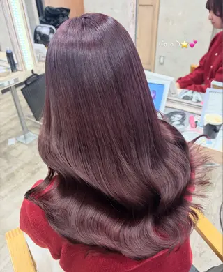 セミロング カラー ブリーチカラー🐭♡ moeのヘアスタイル