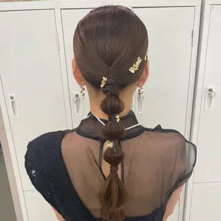 ヘアアレンジ メンズパーマ🔵 ハイトーン✨原田慎也のヘアスタイル