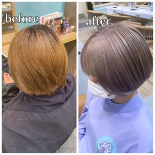 ショート カラー La fith liebe 京都駅前店所属・🌈ブリーチ特化🌈 MINATOのヘアスタイル
