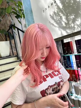 セミロング カラー 💝ハイトーン/暖色 /吉祥寺/のヘアスタイル