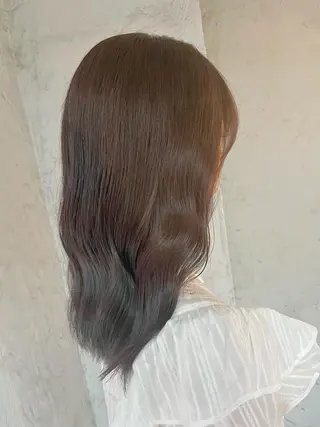 セミロング カラー FUJINO RYOのヘアスタイル