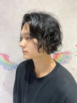 ミディアム パーマ 韓国ヘアー🦄ྀི オタク美容師🌈山本のヘアスタイル