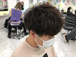 パーマ メンズ BABY 艶髪暗髪ヘア💖達人のヘアスタイル