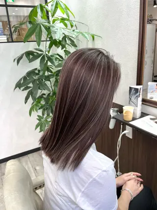 セミロング カラー ヘアアレンジ Belle hair Design青野大貴のヘアスタイル