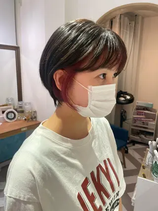 ショート カラー Misaki /ボブ/縮毛矯正のヘアスタイル