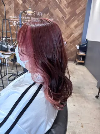 セミロング カラー Lolonois三国店所属・新村 小夏のヘアスタイル
