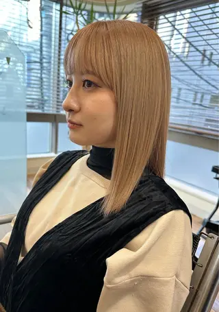 ミディアム カラー lelu所属・lelu / 佐々木のヘアスタイル