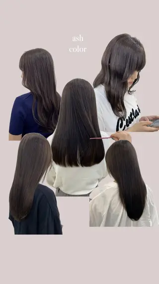 セミロング カラー ✨髪質改善✨原宿 えのもと　はなのヘアスタイル