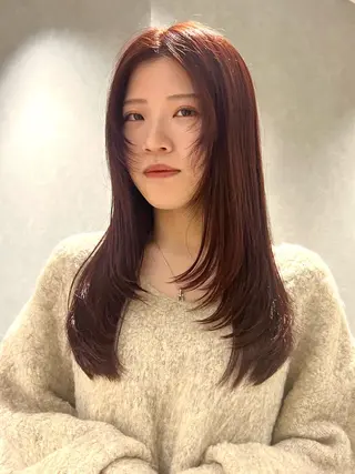 ロング しおり/パーマ/ newi町田のヘアスタイル