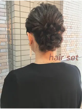 セミロング ヘアアレンジ コマツリサ ROCCO eastのヘアスタイル