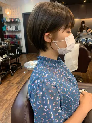 ショート 縮毛矯正/ショート/ レイヤー/畑中正敏のヘアスタイル